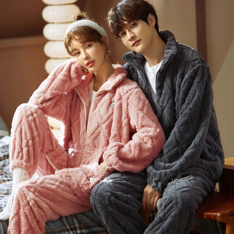 Thick Winter Pajamas Set for Couples