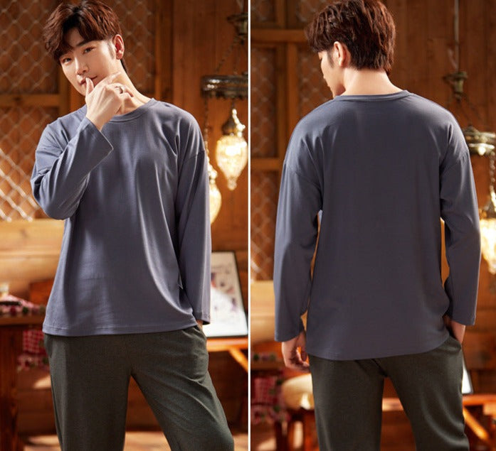 Couple Jammies Matching Long Sleeves Pjs Set for Two