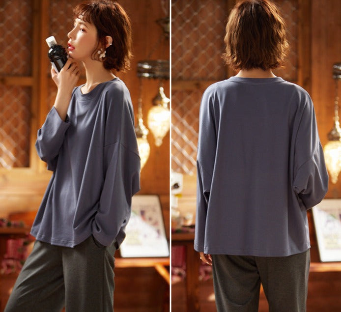 Couple Jammies Matching Long Sleeves Pjs Set for Two