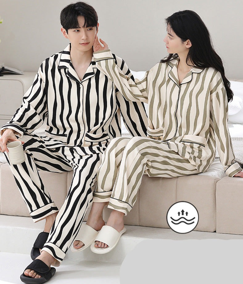 Matching Long Sleeve Couple PJs Set