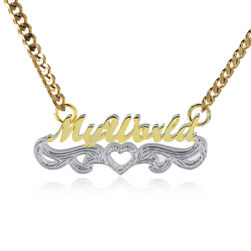Multi-Color Custom Name Pendant Necklace