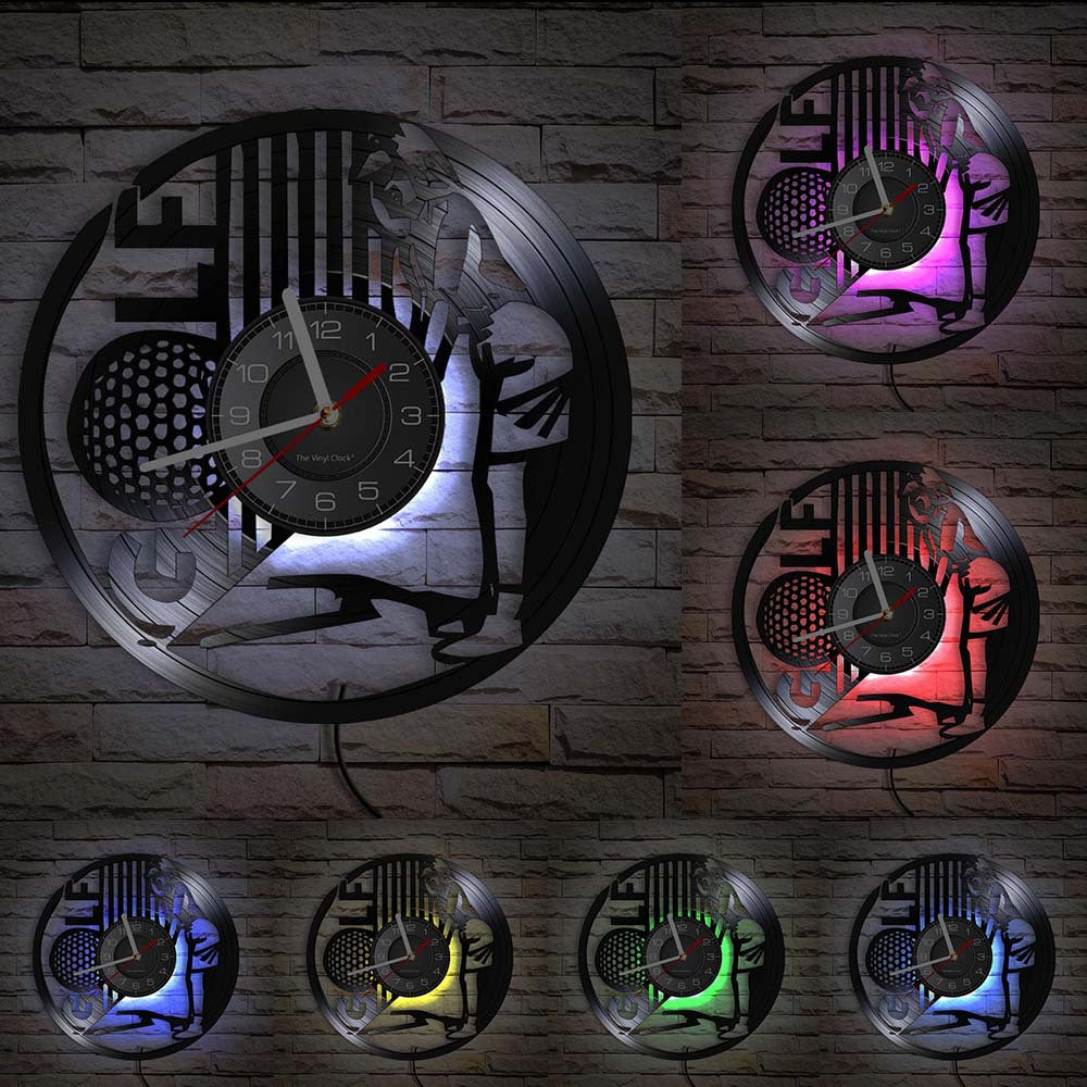 Vinyl Wall Clock Gift for Golfer Girlfriend