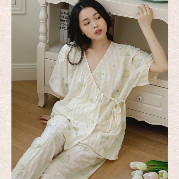 Adjustable Waist Maternity Sleepwear Set