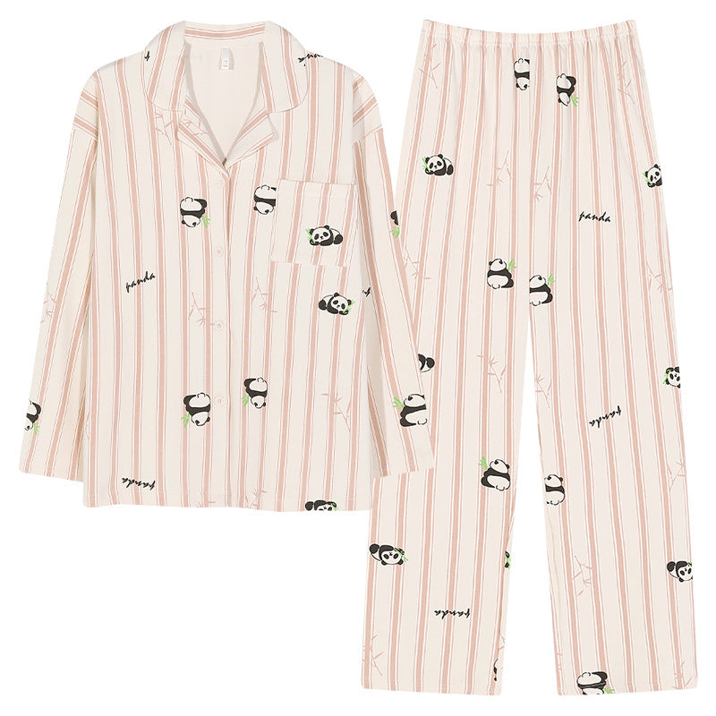 Matching Long Sleeves Panda Pajamas for Couples