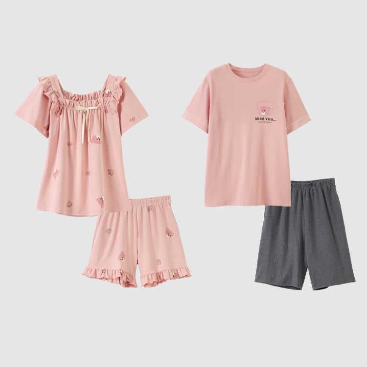 Dreamy Ruffled Dress & T-Shirt Couple's Set