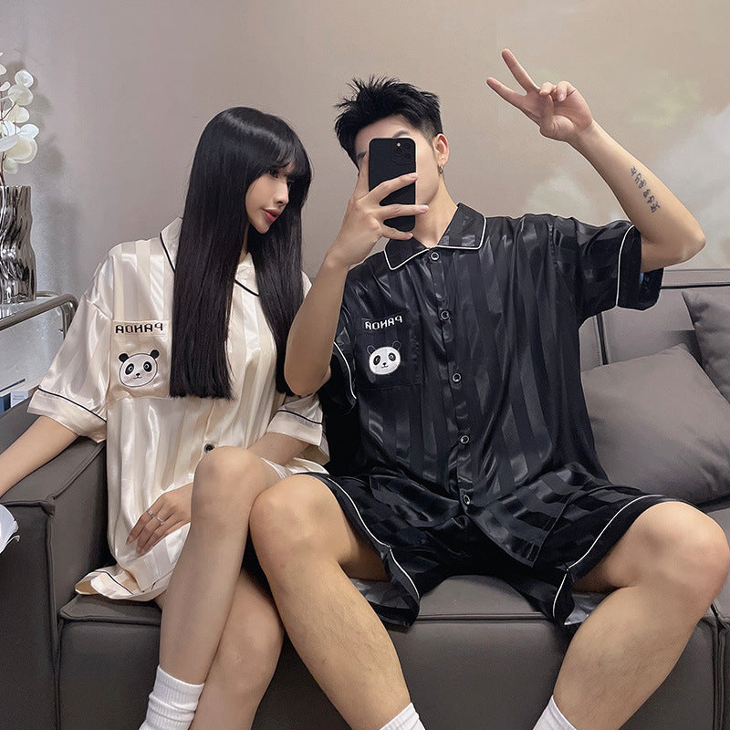 Matching Sleepwear Set for Couples Comfortable Silk