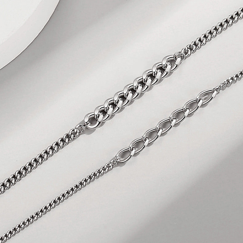 Mix Chain Trending Couple Bracelets Set
