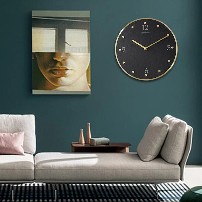 Natural Marble Pendulum Silent Wall Clock (12")