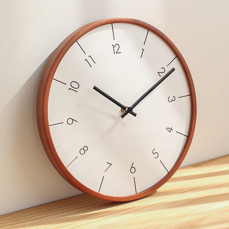 Minimalist Silent Wall Clock – 12" (Non-Ticking)