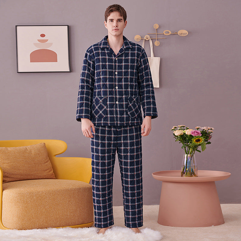 Matching Thick Flannel Winter Nightdress for Couples