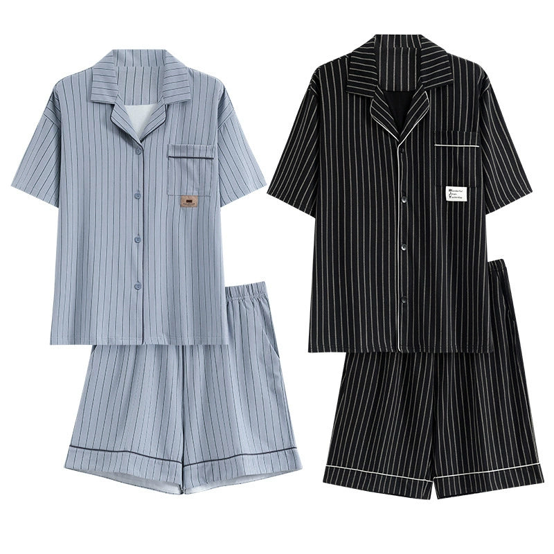 Gullei™ Sleepwear Set Striped Short Sleeve 100% Cotton