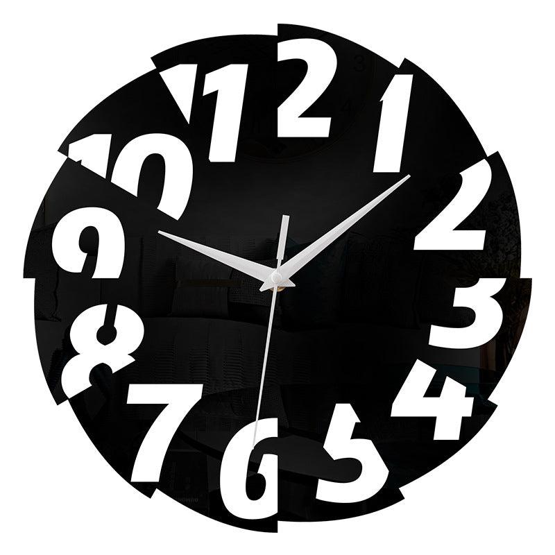 Big Numeral Cutout Silent Wall Clock — 12" Acrylic