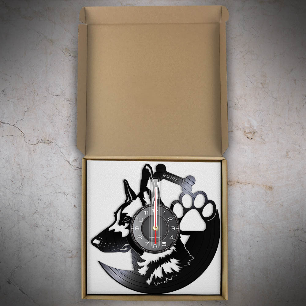 Customized Vinyl Clock Gift for German Shepherd Owner