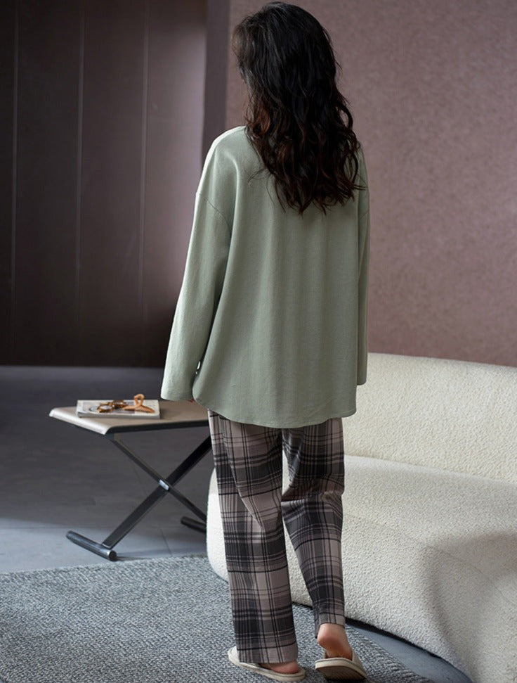 Matching Cotton PJs Sleepwear Set for Couples