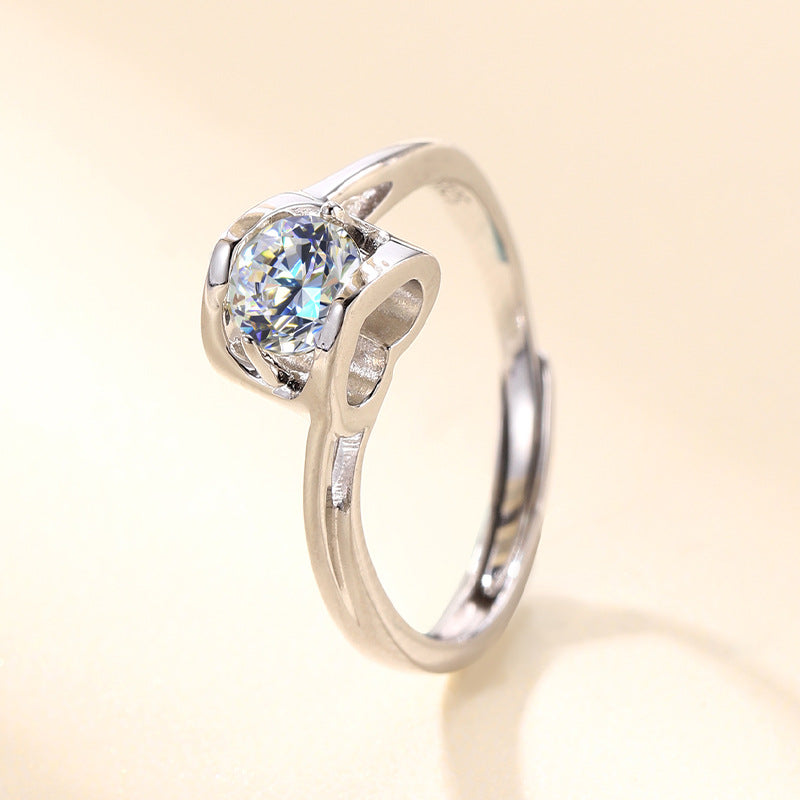 Custom 1 Carat Moissanite Twist Ring for Her