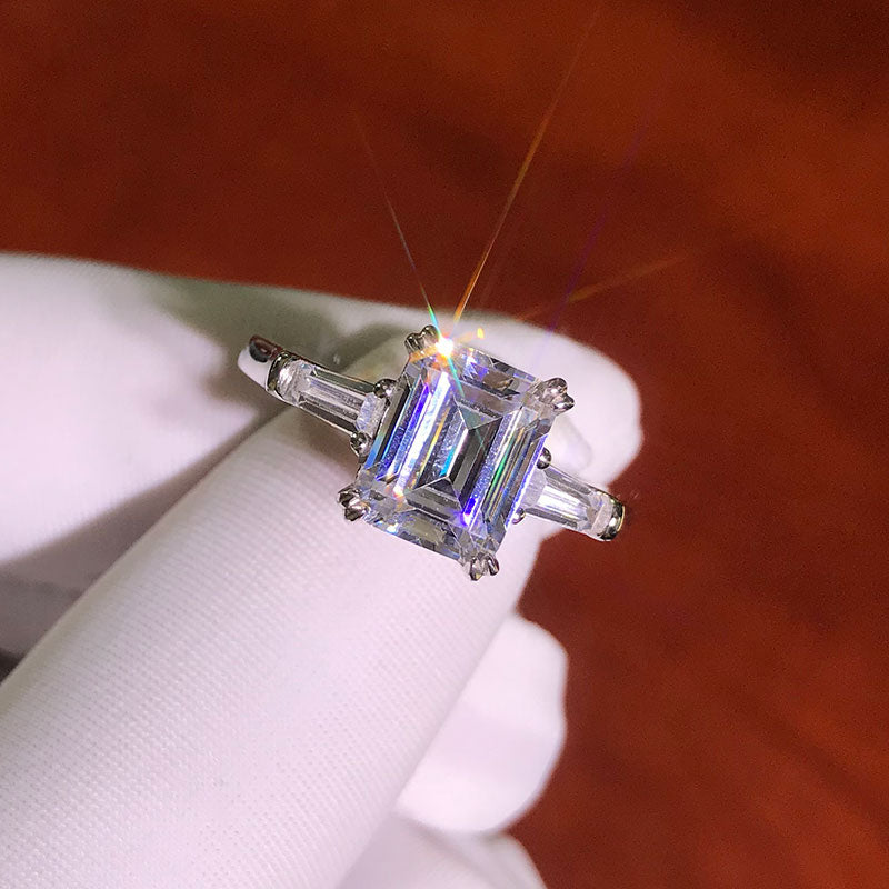 1 Carat Emerald Cut Diamond Engagement Ring