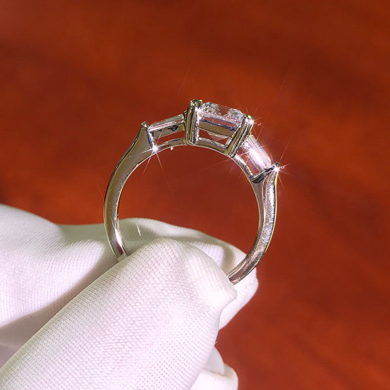 1 Carat Emerald Cut Diamond Engagement Ring