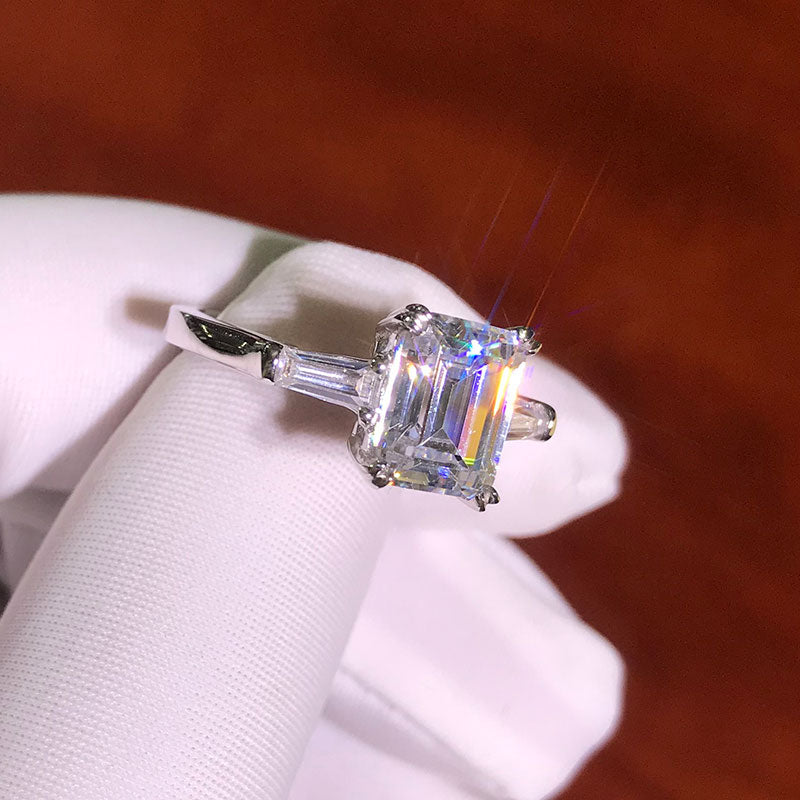 1 Carat Emerald Cut Diamond Engagement Ring
