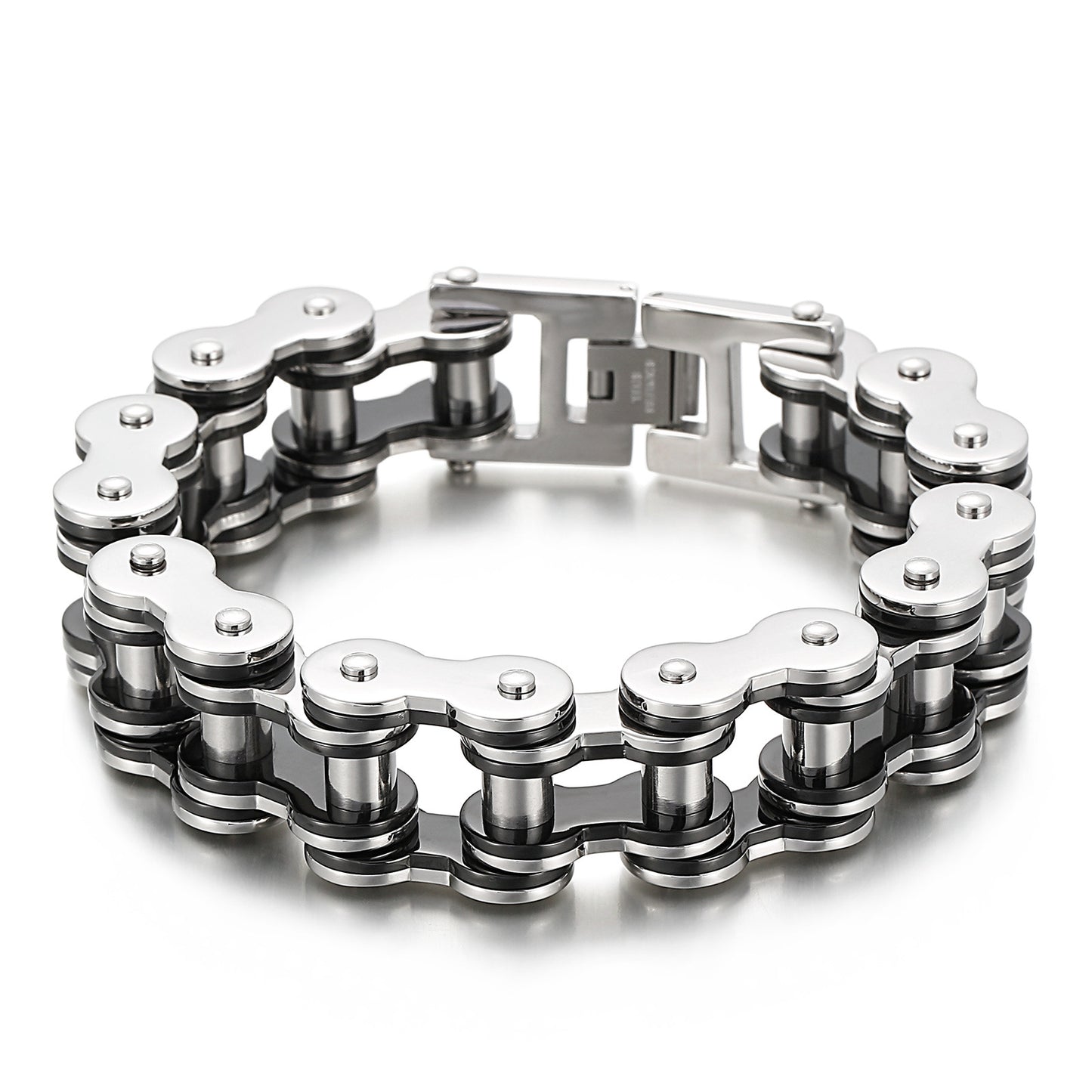 Custom Hiphop Bike Chain Mens Bracelet 22cm