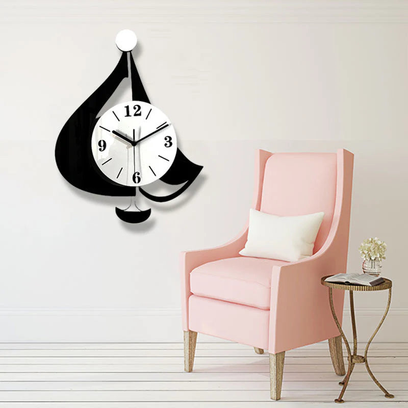 Silent Wall Clock – Sailboat Pendulum, 30 cm Nautical