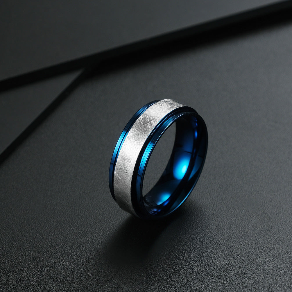 Custom Brushed fidget Spinner Mens Ring