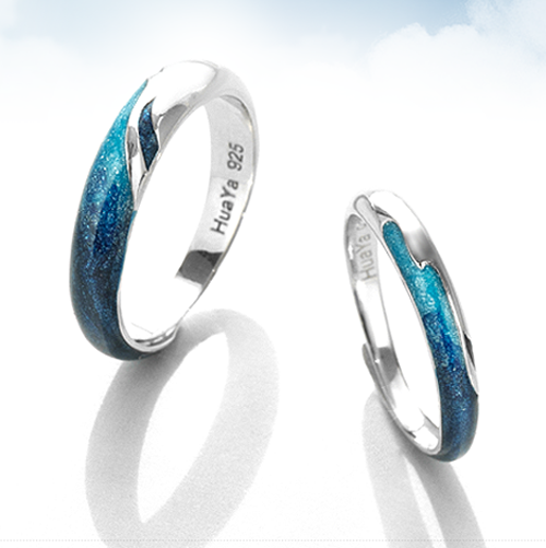Engraved Anniversary Rings Gift for Him and Her (Adjustable Size)