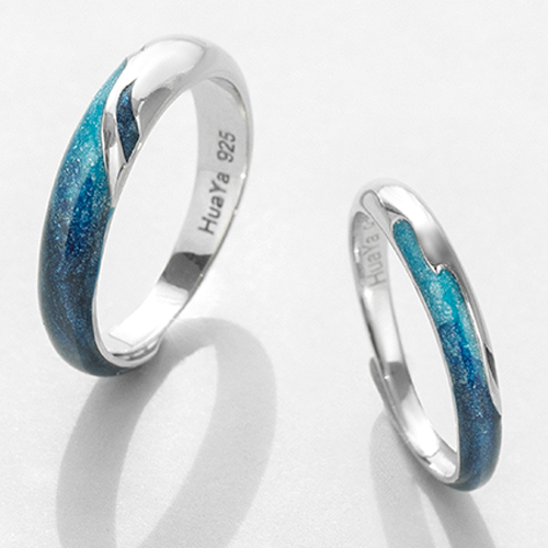 Engraved Anniversary Rings Gift for Him and Her (Adjustable Size)