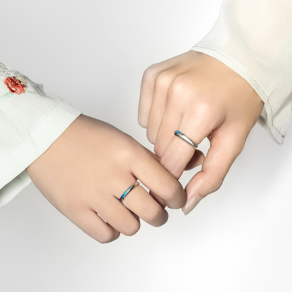 Engraved Anniversary Rings Gift for Him and Her (Adjustable Size)