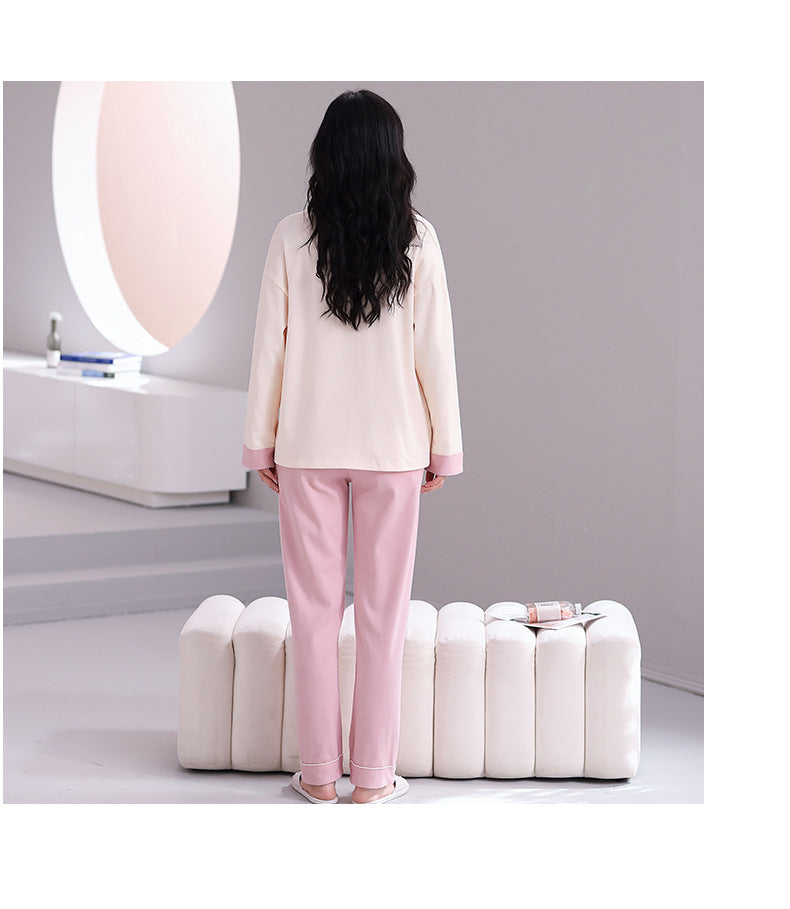 Long Sleeve Soft Pajamas Set for Couples 100% Cotton