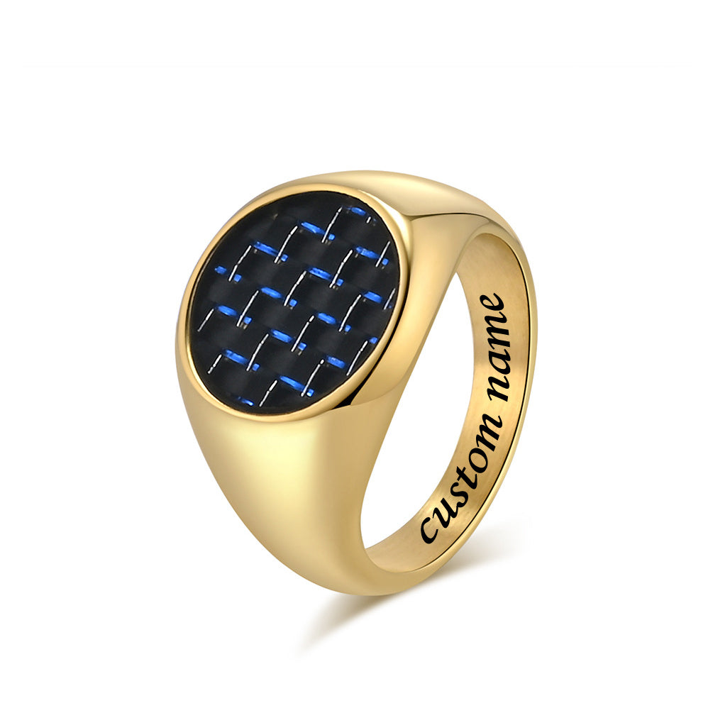 Engraved Fidget Marriage Ring for Men