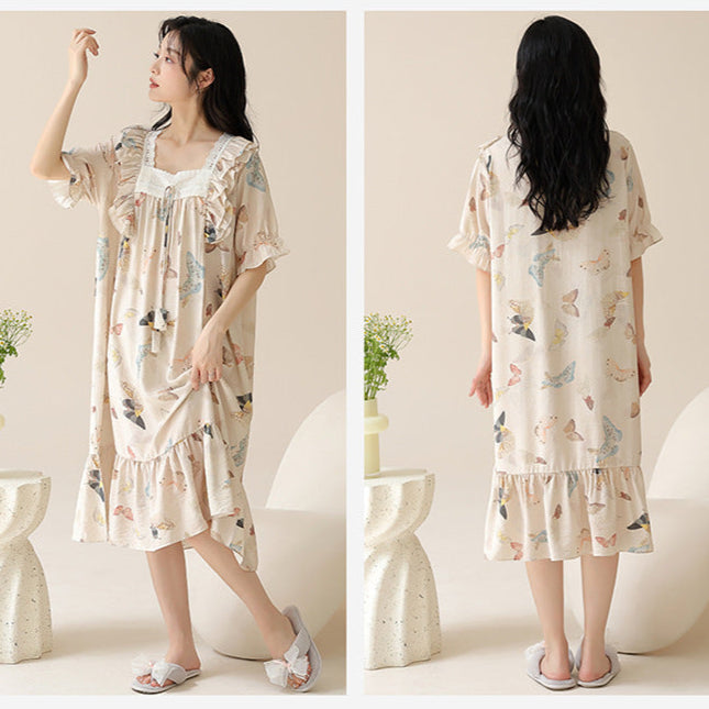 Sleeveless Long Nightwear Organic Cotton Summer
