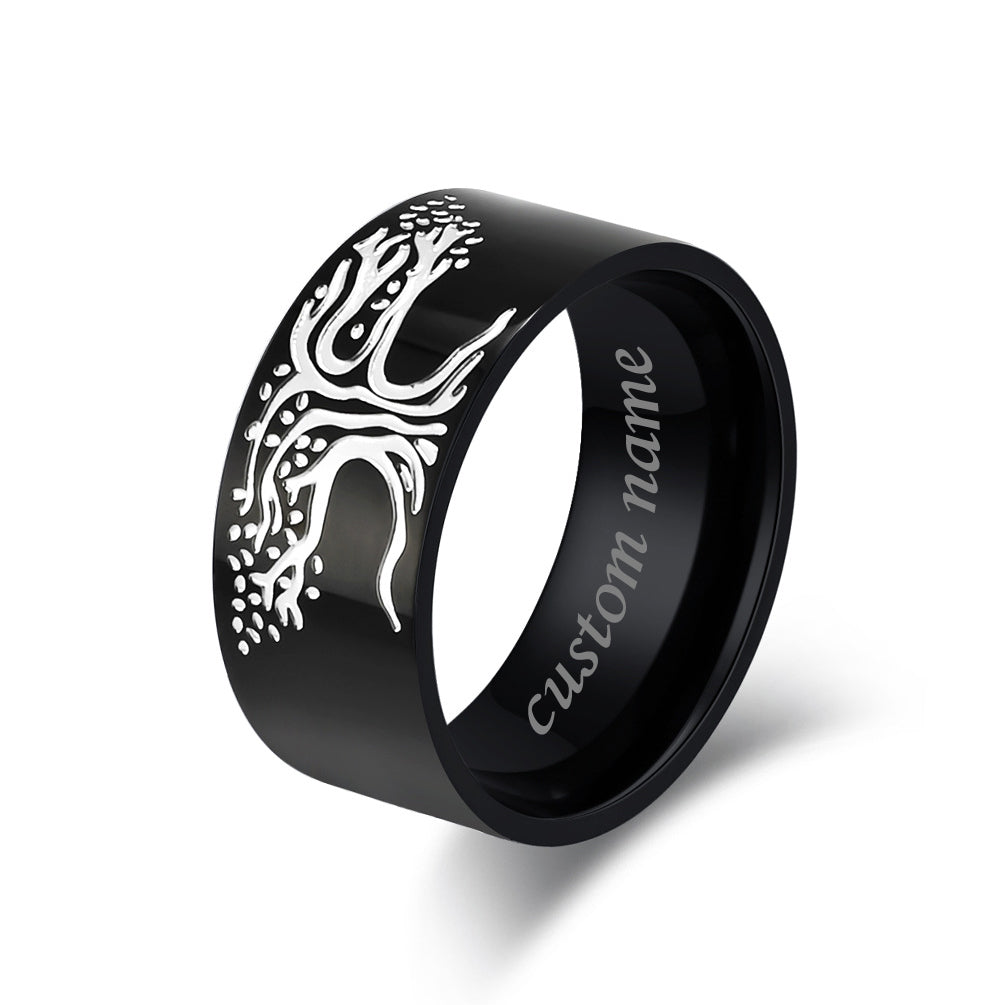 Custom Tree of Life Wedding Ring for Men