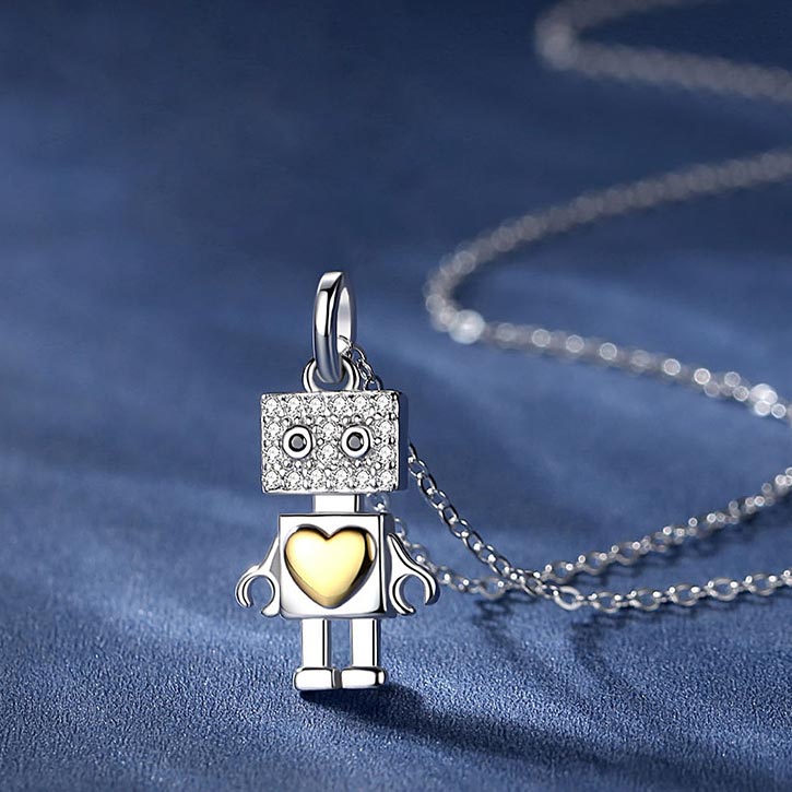 Engraved Matching Couple Necklaces Set for 2