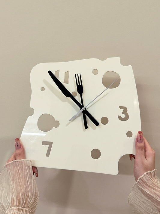 Cheese Shaped Silent Analog Table Clock