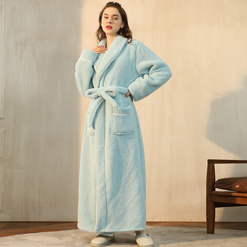 Premium 100% Thickened Flannel Nightgown Set for 2