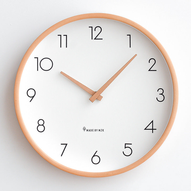 Nordic Minimalist Wooden Silent Wall Clock – Timeless Scandinavian Design