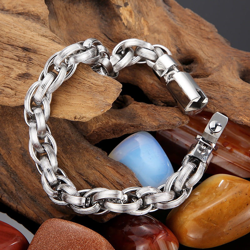 Custom Mens Hand Chain Bracelet 23.5cm