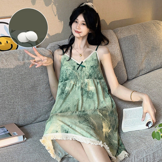 100% Cotton Summer Padded Bra Nightwear