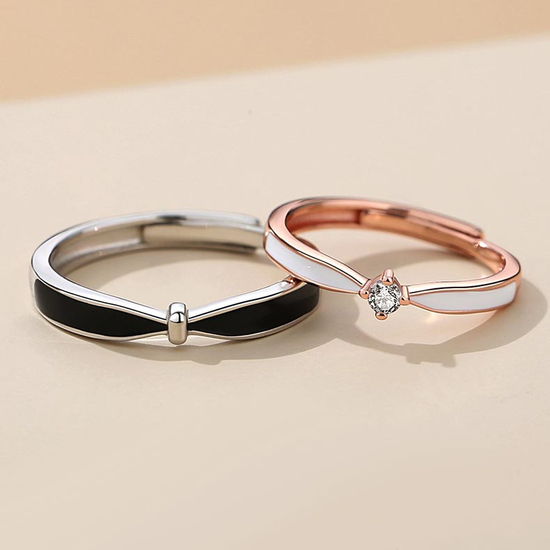 Engraved Matching Engagement Rings Set