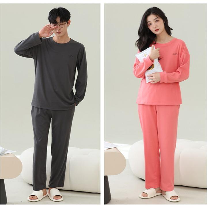 4-Piece Matching Sleepwear Set for Couples 100% Cotton