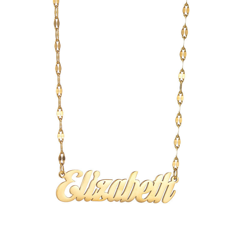 Custom Thick Name Satellite Chain Necklace