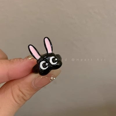Funny Cartoon Monster Kitten Ring Gift for Girls