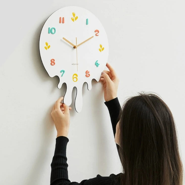 Minimalist Analog Silent Melting Wall Clock