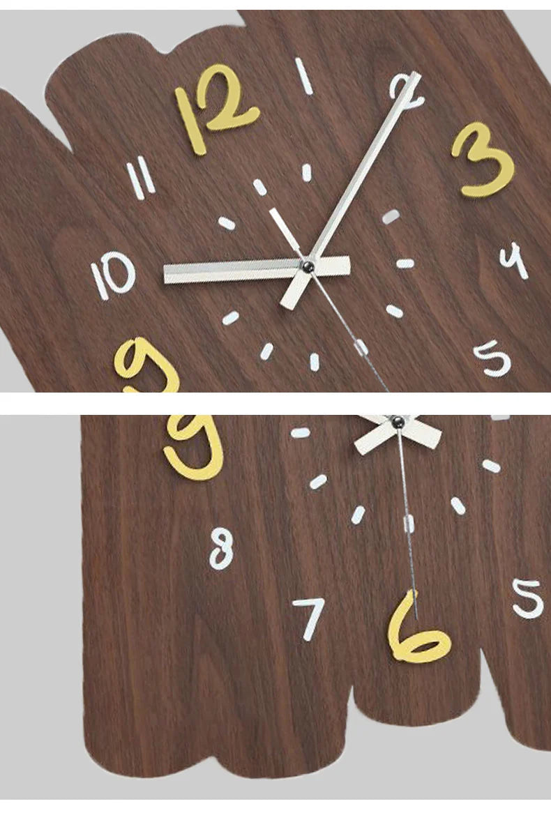 Paint Strokes Shaped Silent Wall Clock – Artistic Design