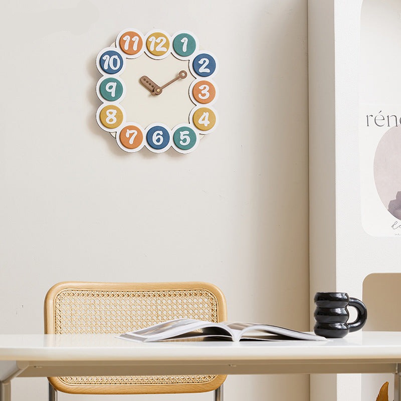 Beautiful Kids Bedroom Wall Deco Silent Clock