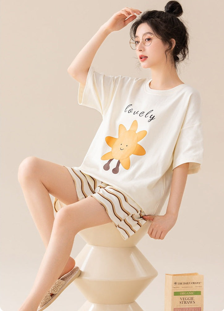 Matching Summer Pajamas for Men and Women 100% Cotton