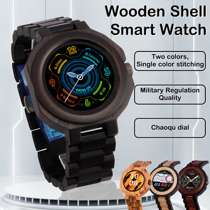 Mens Wood Smart Watch