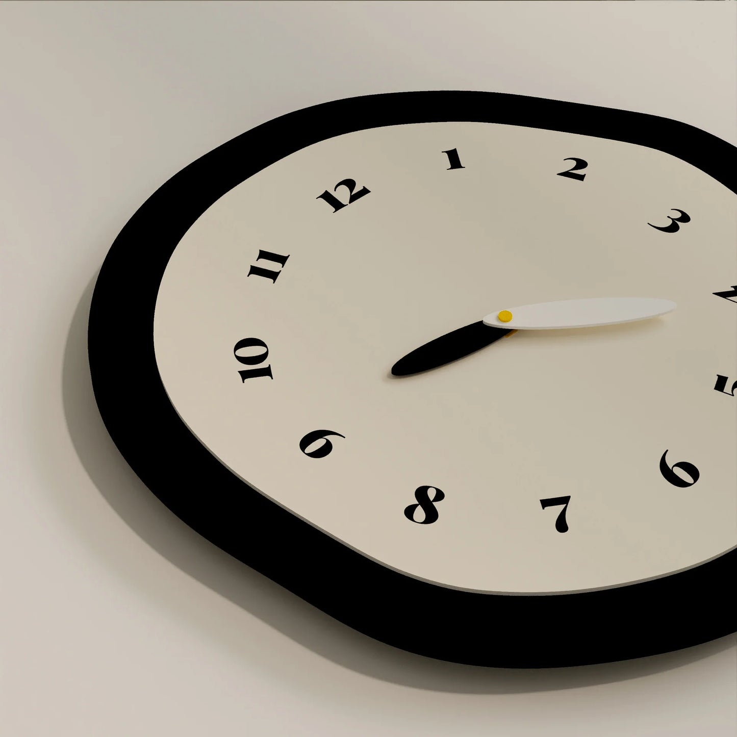 Wavy Shape Silent Pendulum Wall Clock — 12" Modern Acrylic