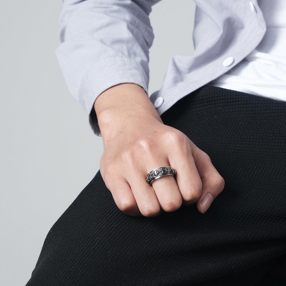 Custom Engraved Spinning Fidget Ring