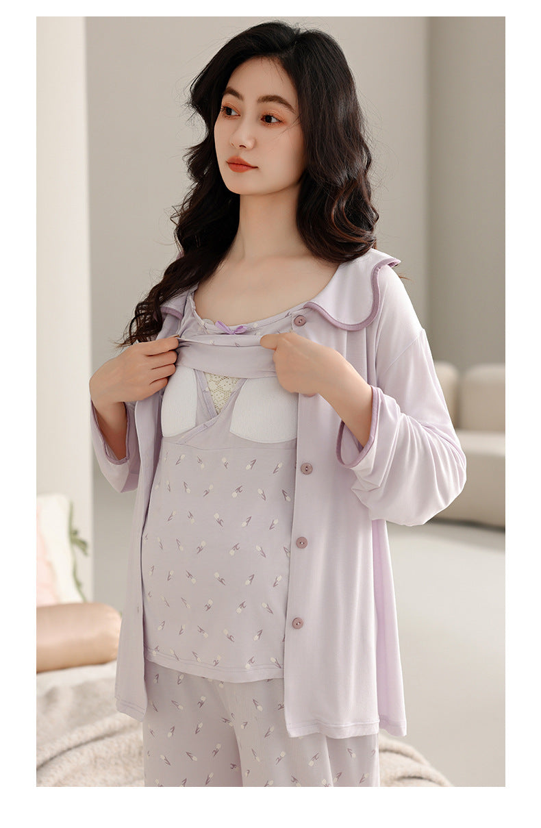 3-Piece Maternity Soft Sleepwear Set